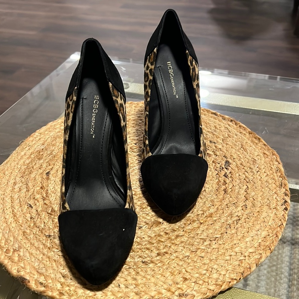 Leopard high heel shoes